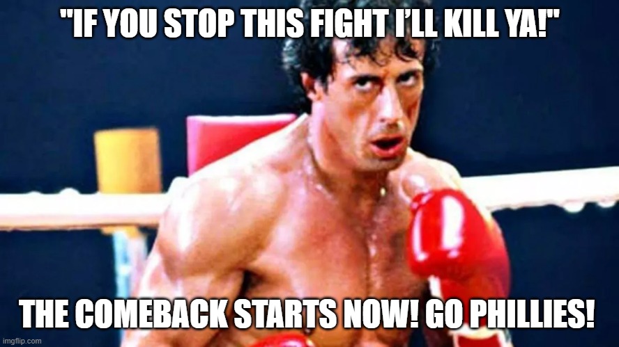 Kolase poster film Rocky dari tahun ke tahun